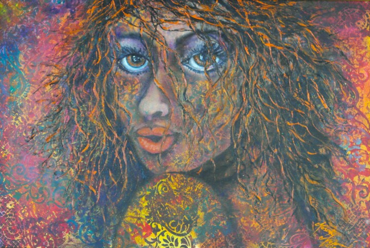 "Medusa"s Daughter" başlıklı Tablo N.N. Art tarafından, Orijinal sanat, Petrol Karton üzerine monte edilmiş