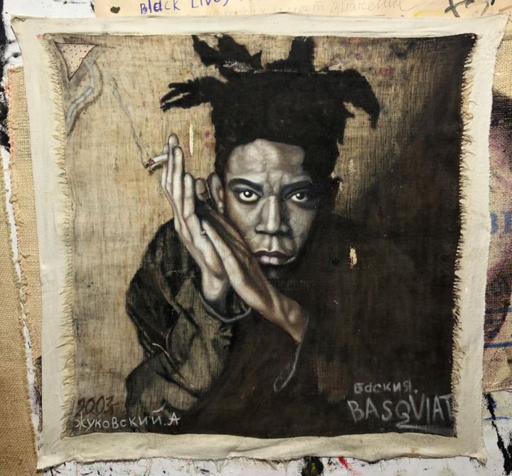 Pittura intitolato "Basquiat" da Aleksandr Zhukovskii, Opera d'arte originale, Olio