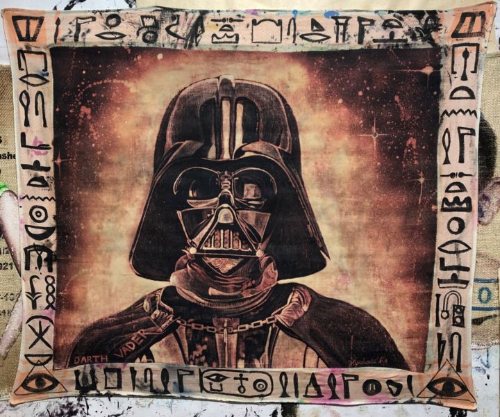 Картина под названием "Darth Vader" - Александр Жуковский, Подлинное произведение искусства, Масло