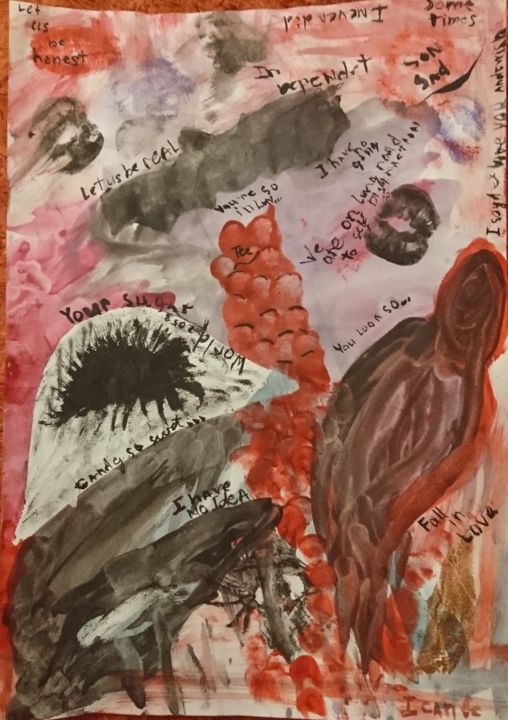 Drawing titled "Abyss" by Renessa, Original Artwork, Watercolor