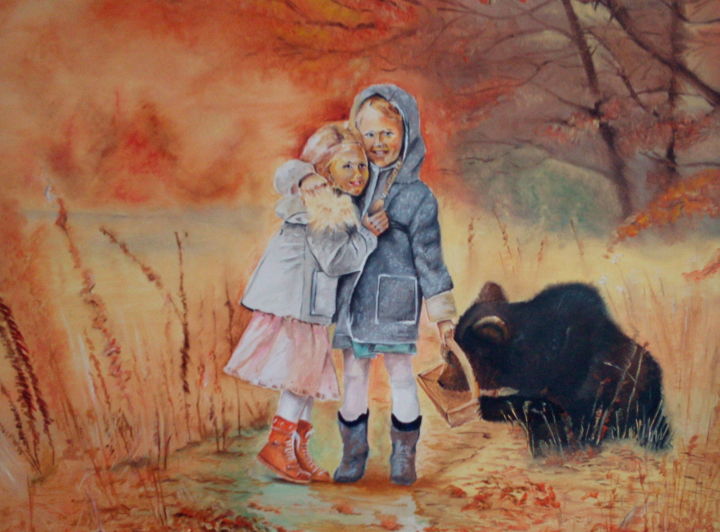 Painting titled "Мечты" by Anastasiia Farafoshina, Original Artwork, Oil