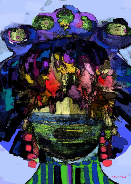 Digitale Kunst mit dem Titel "Polyptych of the ye…" von Anastasiya Khudoliy, Original-Kunstwerk, Digitale Malerei Auf Keilra…