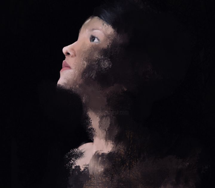 「Woman. 6」というタイトルのデジタルアーツ Nasy Zachouによって, オリジナルのアートワーク, デジタル絵画