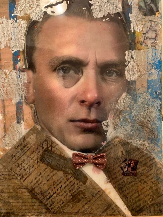 Коллажи под названием "MIKHAIL BULGAKOV (w…" - Natali Shepeleva, Подлинное произведение искусства, Акрил