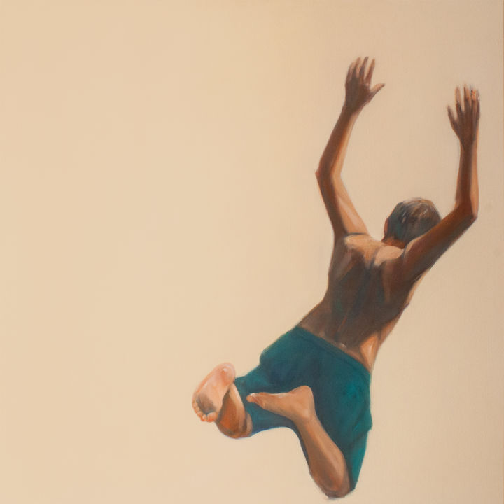 Painting titled "Jump in the Summer!" by Nata Zaikina, Original Artwork, Oil