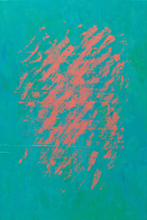 Картина под названием "Mint Blue" - Nataliia Sydorova, Подлинное произведение искусства, Масло Установлен на Деревянная рама…