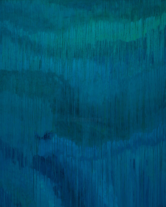 Картина под названием "Rain on Fuji" - Nataliia Sydorova, Подлинное произведение искусства, Масло