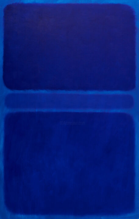 Painting titled "Ultramarine" by Nataliia Sydorova, Original Artwork, Oil Mounted on Wood Stretcher frame