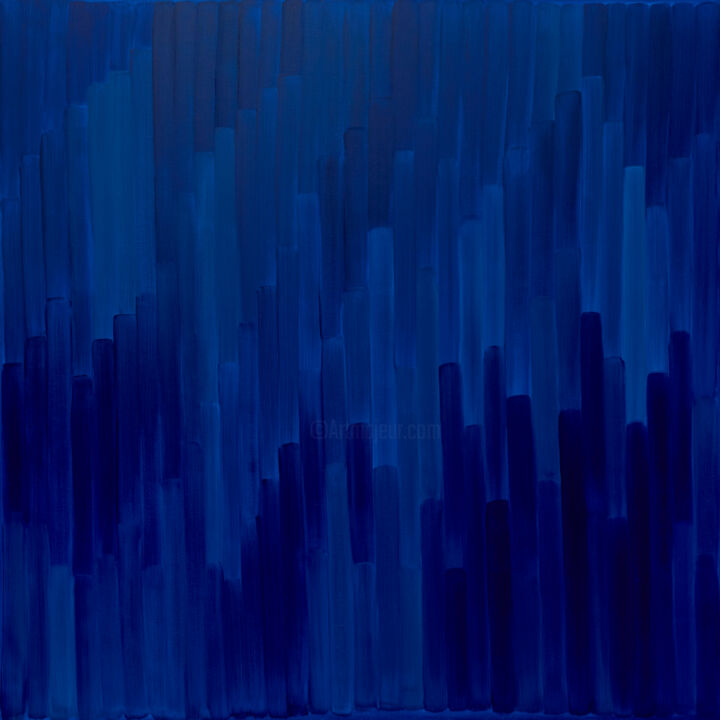 Painting titled "Ocean Blue" by Nataliia Sydorova, Original Artwork, Oil