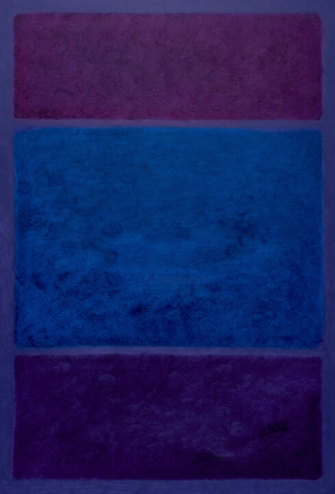 Peinture intitulée "Midnight Blue" par Nataliia Sydorova, Œuvre d'art originale, Huile Monté sur Châssis en bois