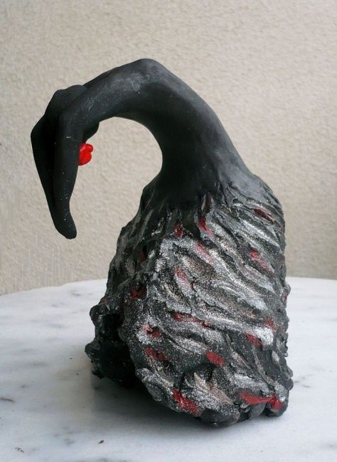 "Black and Red Olé" başlıklı Heykel Natacha Ricque tarafından, Orijinal sanat, Terracotta