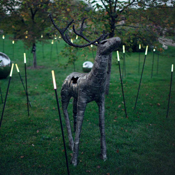 Sculpture intitulée "Deer" par Temparium, Œuvre d'art originale, Métaux