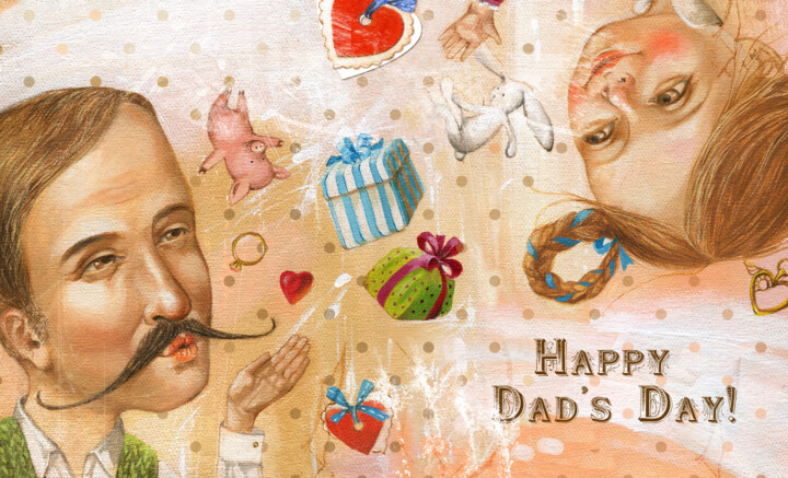 Цифровое искусство под названием "Happy Dad's Day Pri…" - Natali Derevyanko, Подлинное произведение искусства