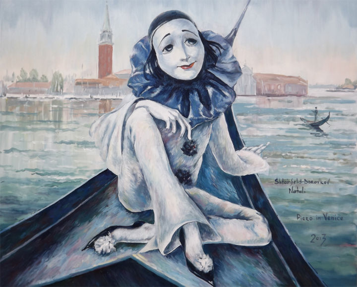 Painting titled "Piero in Venice-2" by Natali Shtainfeld-Borovkov, Original Artwork