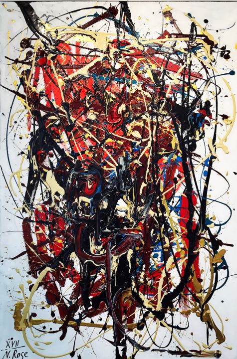 Painting titled "Unrest" by Natalia Rose, Original Art, Acrylic