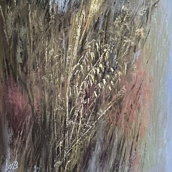 Картина под названием "Autumn herbs.  Land…" - Natalia Balashova. Pastelist., Подлинное произведение искусства, Пастель