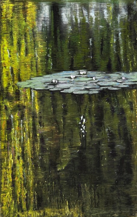 Peinture intitulée "Reflections in water" par Natalia Balashova. Pastelist., Œuvre d'art originale, Pastel