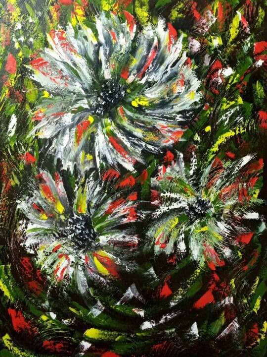 Картина под названием "Oil painting Abstra…" - Natalia Bazyliuk, Подлинное произведение искусства, Масло Установлен на Дерев…