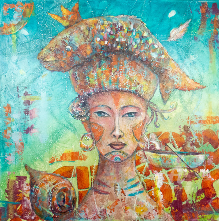 Pittura intitolato "Shipwreck of my Soul" da Natalia Berezina (natimade), Opera d'arte originale, Acrilico