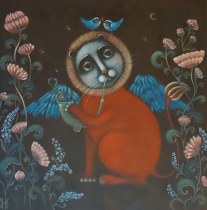 Pintura intitulada ""Мерцали звезды"" por Natalia Chaikovskaia, Obras de arte originais, Têmpera