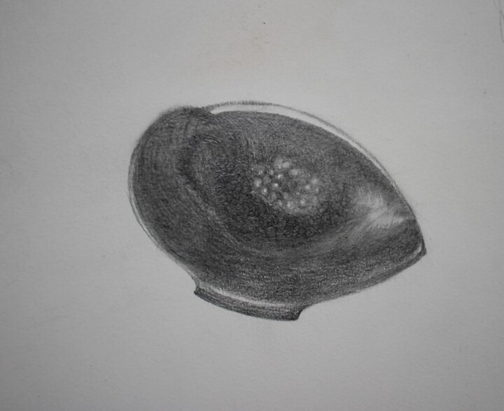 Dessin intitulée "perles" par Natalia Chevalier, Œuvre d'art originale, Crayon