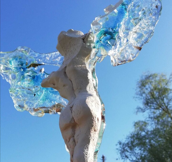 Sculpture intitulée "The woman" par Natalia Czarnecka-Diling, Œuvre d'art originale, Verre