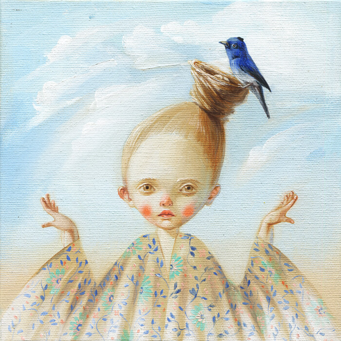 Painting titled "I want to fly" by Natalia Derevianko, Original Artwork, Oil