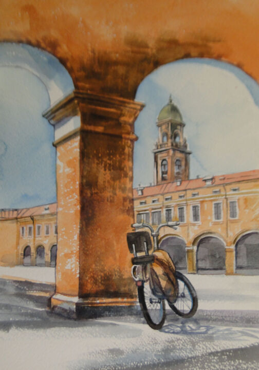 Painting titled "Sassuolo" by Natalia-Khromykh, Original Artwork, Watercolor