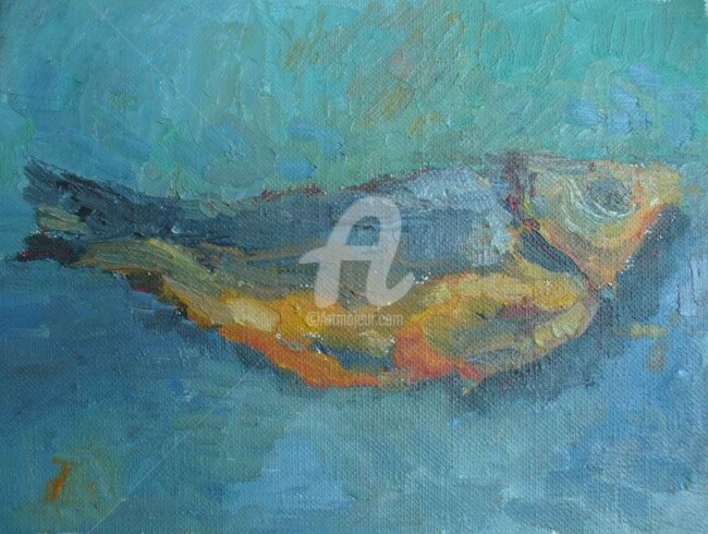 Картина под названием "Рыба" - Natalia Kucherenko, Подлинное произведение искусства, Масло