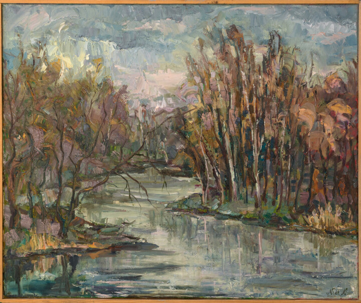 Malarstwo zatytułowany „Seething autumn” autorstwa Natalia Nis, Oryginalna praca, Olej