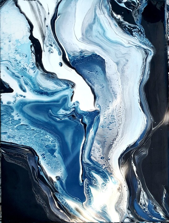 Painting titled "Elemental Patterns" by Natalia Pechenkina, Original Artwork, Acrylic Mounted on Wood Stretcher frame