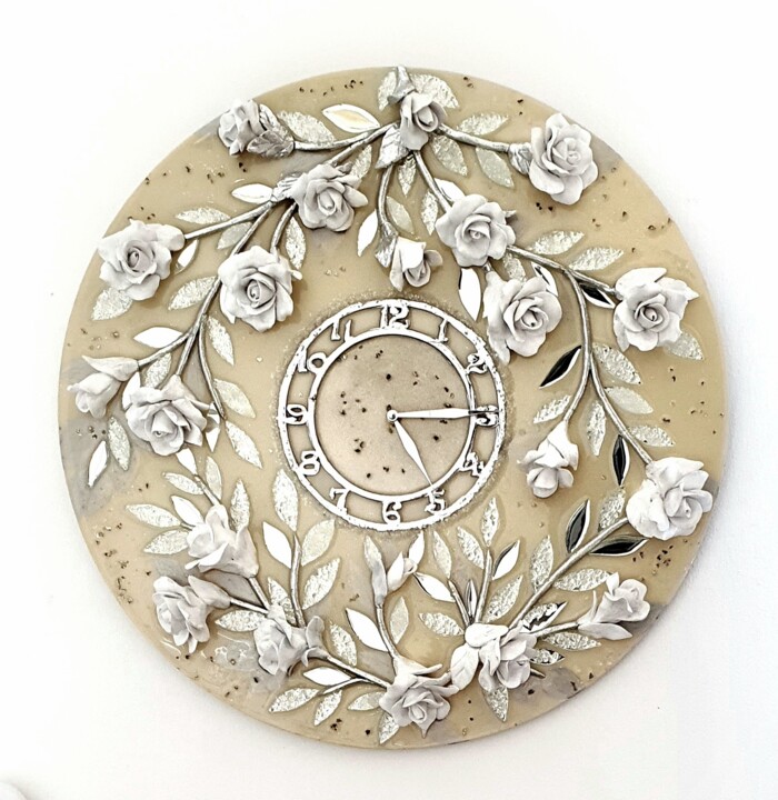 Design titled "Clock-FAIRY GARDEN" by Natalia Pechenkina, Original Artwork, Accessories