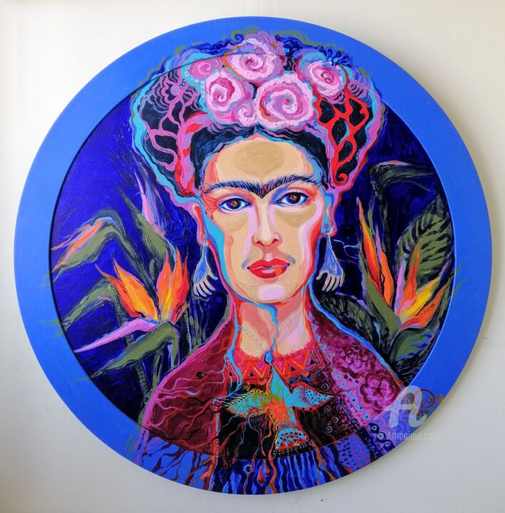 Картина под названием "Frieda Kahlo" - Natalia Prodanchuk, Подлинное произведение искусства, Акрил