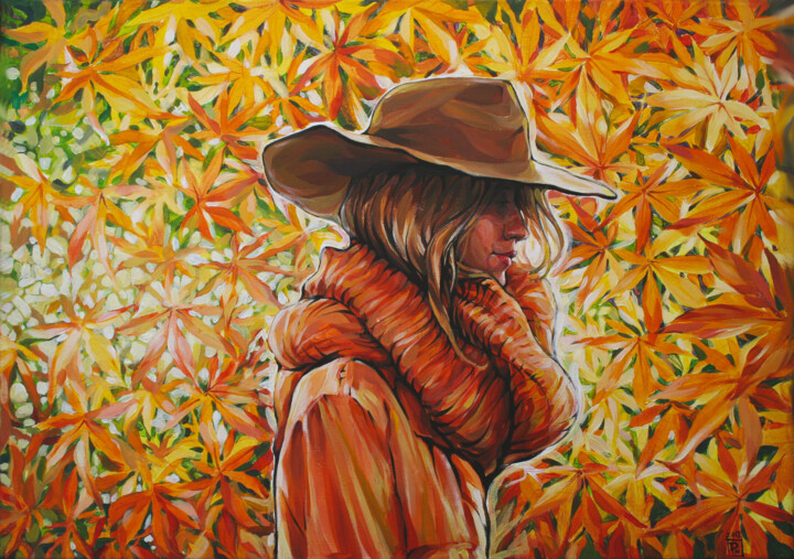 Peinture intitulée "Hat of invisibility" par Natalia Rezanova, Œuvre d'art originale, Acrylique