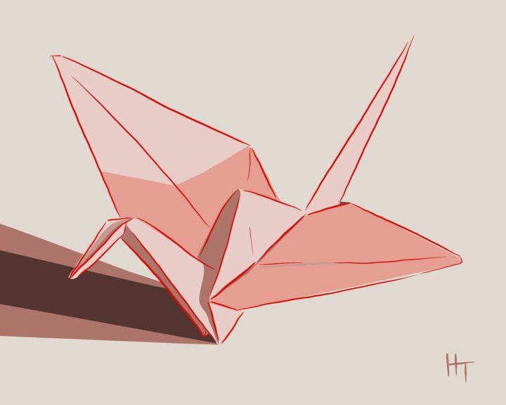 Arts numériques intitulée "Origami" par Natalia Tremasova, Œuvre d'art originale, Peinture numérique