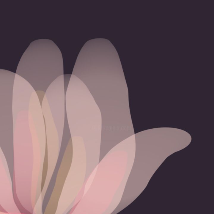 Grafika cyfrowa / sztuka generowana cyfrowo zatytułowany „Gentle flowers 1” autorstwa Natalia Tremasova, Oryginalna praca, M…