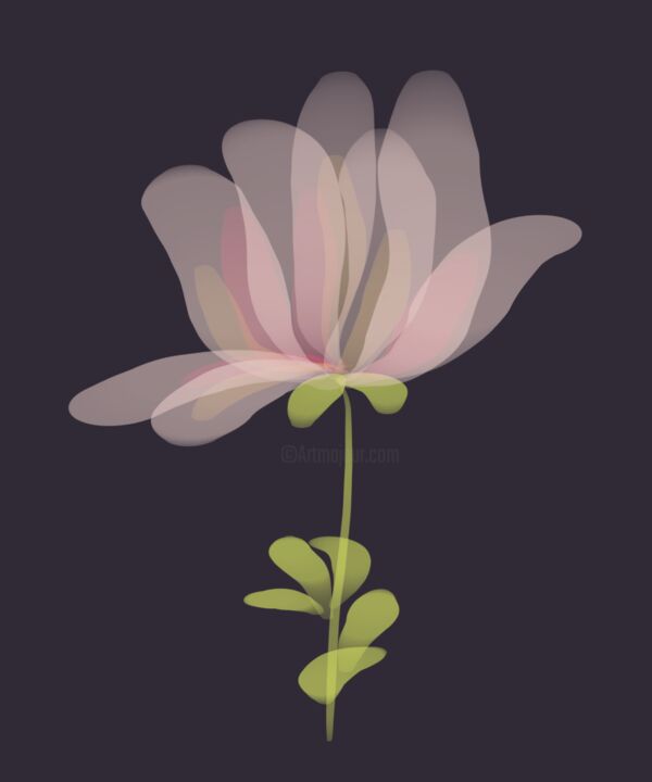 Digitale Kunst mit dem Titel "Gentle flowers #3" von Natalia Tremasova, Original-Kunstwerk, Digitale Malerei