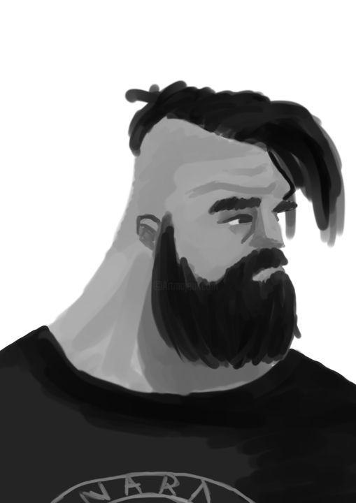 Artes digitais intitulada "barba.png" por Pedro Bernardino, Obras de arte originais