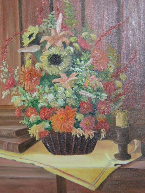 "Flowers" başlıklı Tablo Natalija Pantović tarafından, Orijinal sanat, Petrol