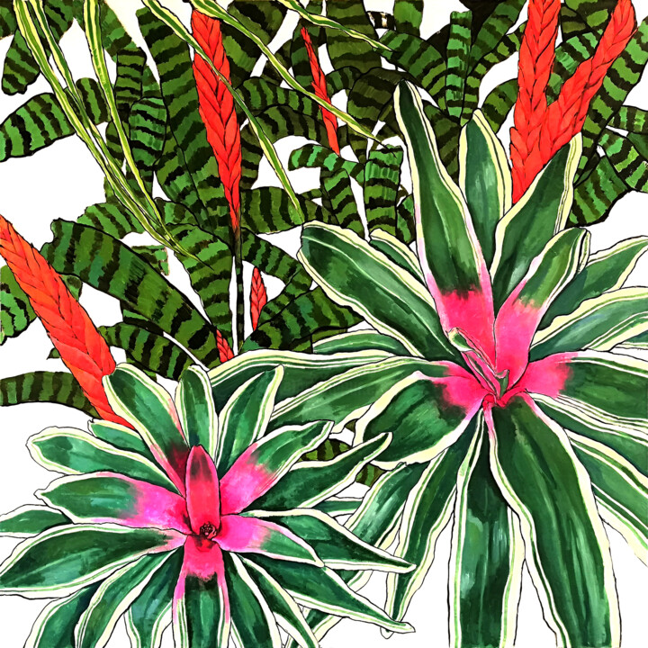 제목이 "Ficus"인 미술작품 Natalie Levkovska로, 원작, 기름
