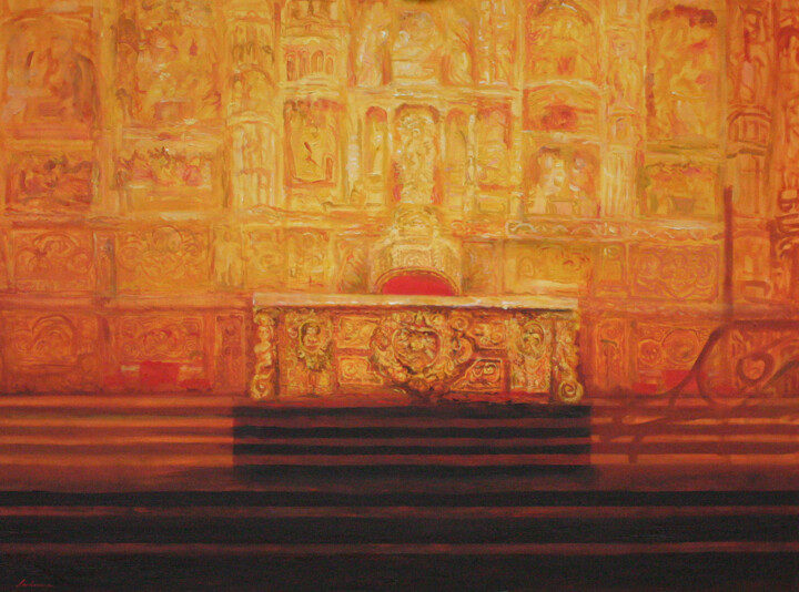 Malerei mit dem Titel "The Gold of Seville" von Natalie Levkovska, Original-Kunstwerk, Öl