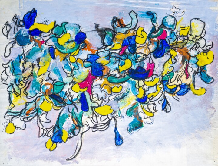 「Flowers of past tim…」というタイトルの絵画 Natalie Royによって, オリジナルのアートワーク, アクリル