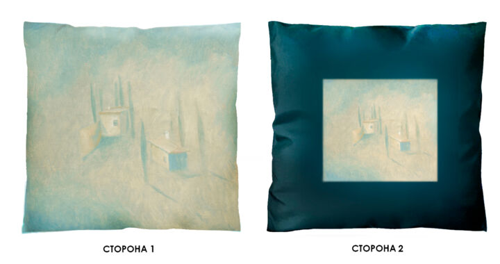 Art textile intitulée "SOFA CUSHION 13" par Nataliy Korobova, Œuvre d'art originale, Tissu