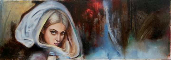 Painting titled "Cinderella, Midnigh…" by Nataliya Bagatskaya, Original Artwork, Oil