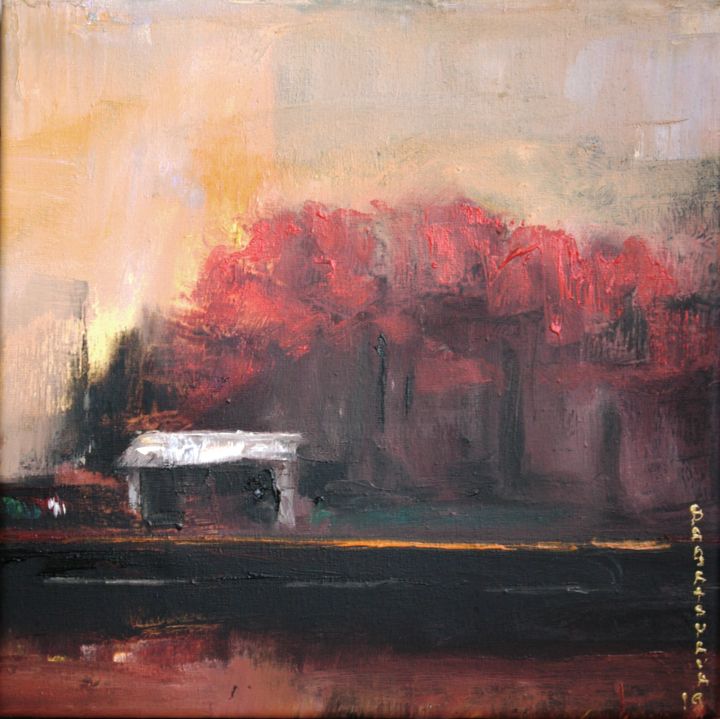 Peinture intitulée "The autumn" par Nataliya Bagatskaya, Œuvre d'art originale, Huile