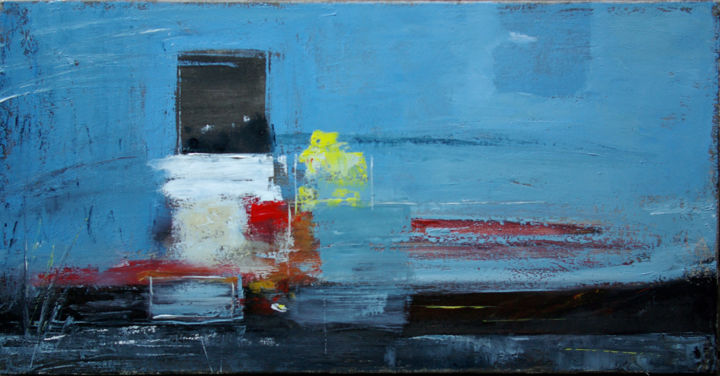 Malerei mit dem Titel "Summer Cafe" von Nataliya Bagatskaya, Original-Kunstwerk, Öl