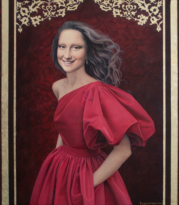 Painting titled "Contemporary portra…" by Nataliya Bagatskaya, Original Artwork, Acrylic