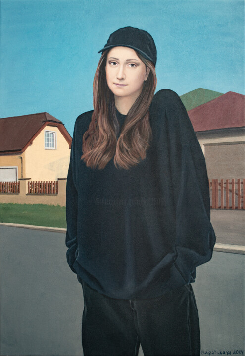 Peinture intitulée "Contemporary portra…" par Nataliya Bagatskaya, Œuvre d'art originale, Acrylique