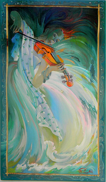 "Allegro brillante" başlıklı Tablo Natalja Cernecka tarafından, Orijinal sanat, Petrol
