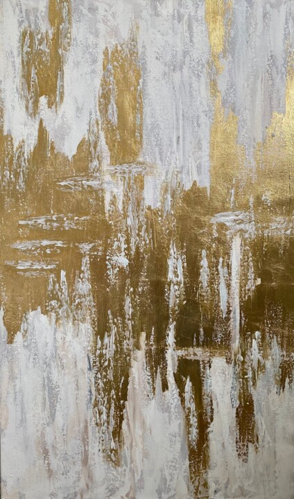 Pittura intitolato "Gold" da Natallia Aharkava, Opera d'arte originale, Acrilico